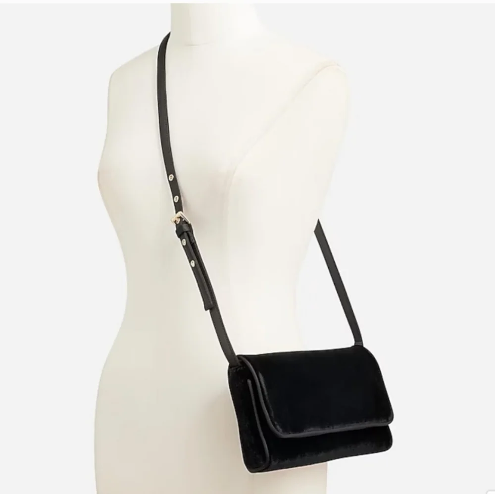 J. Crew Red Velvet Clutch